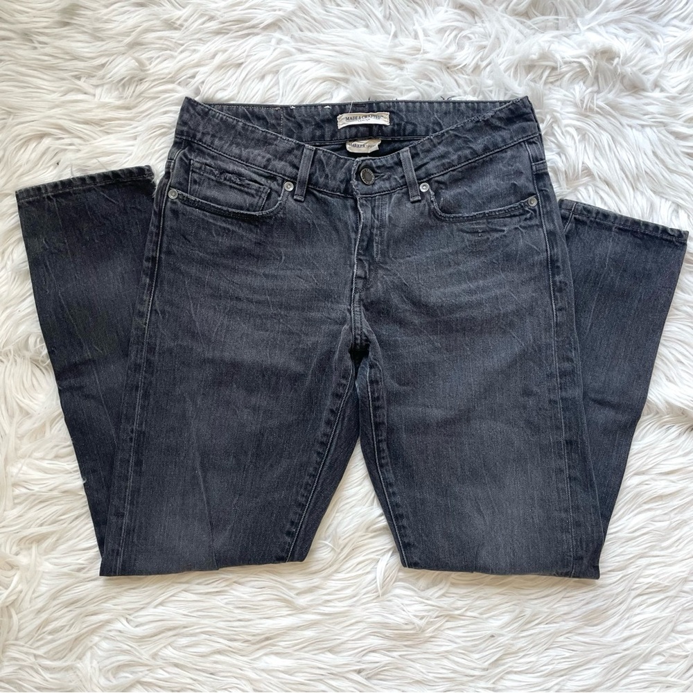 Levi’s made & crafted | women’s tapered crop boyfriend black gray denim jean 25